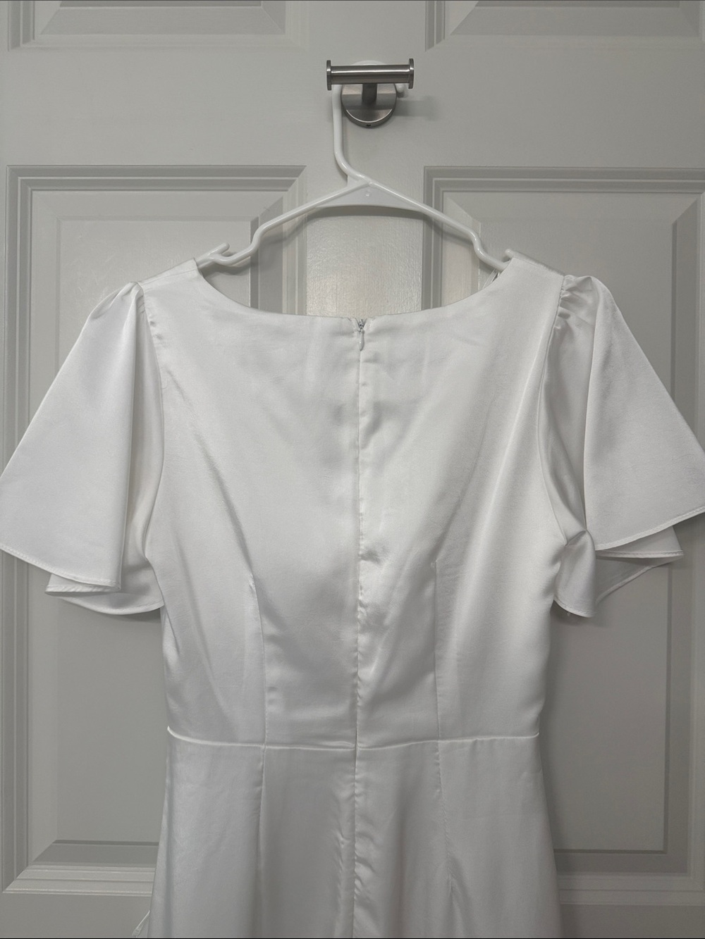 Lulu's White Ruffle V-Neck Maxi Dress - Picture 6 of 7